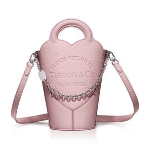 Tiffany & Co. Pink Crossbody Bag with Silver Chain
